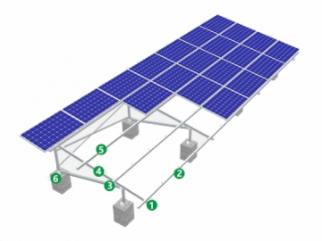 Soporte para paneles solares PV sobre suelo PGT4 
