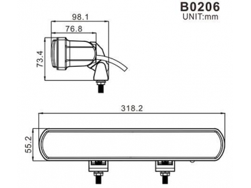 Barra de luz de conducción LED 5W, B0206