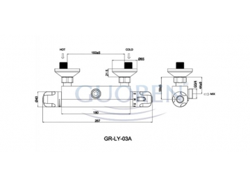 Grifo termostático de ducha – válvula termostática – cromado (ducha suspendida de 9 pulgadas y de mano 5 pulgadas)