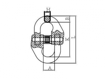 Eslabón conector de acero aleado