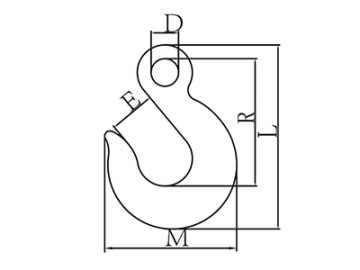 Gancho de ojo deslizante de acero al carbón y aleado
