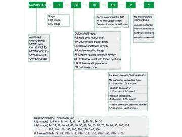 Reductor de velocidad de ángulo recto de precisión AAW-P