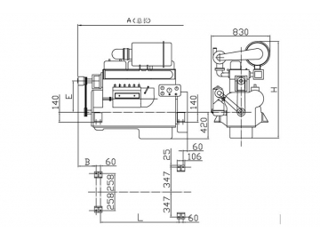 Motor diesel de seis cilindros 350KW