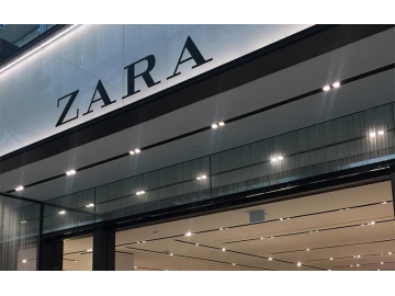 Baldosas de porcelana efecto mármol para la Cadena de tiendas Zara