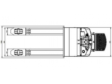 Transpaleta eléctrica para carga pesada de 8000kg