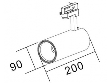 Cabezal para Riel de Iluminación LED Serie U con CCT y Ángulo de Haz Ajustable