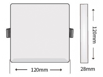 Panel de Iluminación LED, Panel de Iluminación LED Cuadrado sin Marco