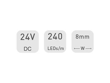 Tira LED regulable cambio de color  8mm 24V D6240SWW