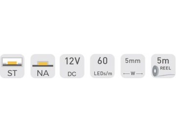 Tira LED comercial  5mm 12V D460