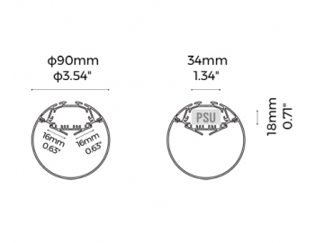 Perfil de aluminio para Tira LED  LT90