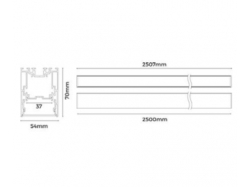 Perfiles de aluminio para luminaria LED lineal  LS5470
