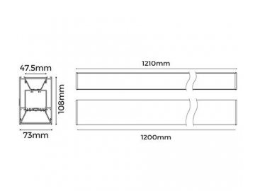 Perfiles de aluminio para luminaria general para interior  LH70