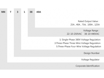 Regulador de voltaje de estado sólido NNT3-1/38 25A-125A