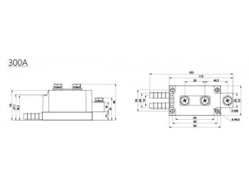 Módulo tiristor 300A-800A MTC MTK MTA MTX