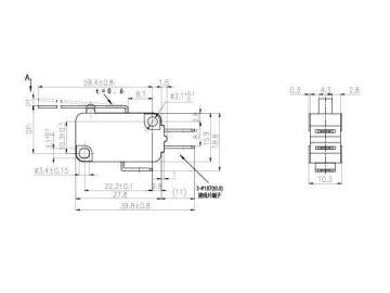 Microinterruptor de palanca larga NV-16Z2/21Z2