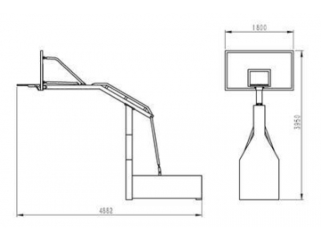 Soporte de tablero de básquet para exterior