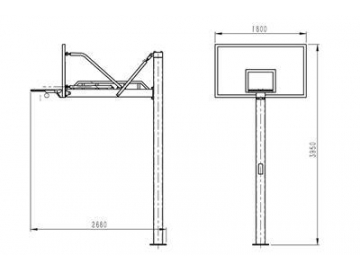 Soporte de tablero de básquet para exterior