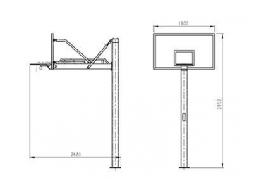 Soporte de tablero de básquet para exterior