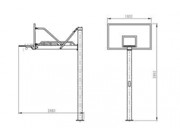 Soporte de tablero de básquet para exterior