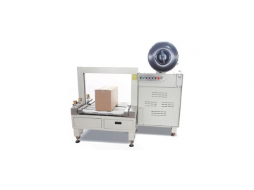 Maquina flejadora de cajas de cartón automática