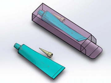 Máquina encartonadora en cartón para botellas y tubos