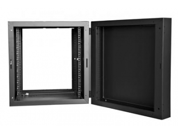 Gabinete abierto de montaje en pared 19 pulgadas color negro