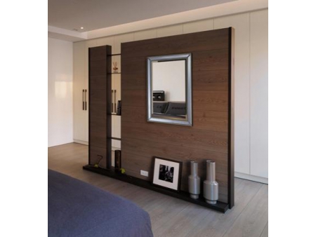 Espejo rectangular con marco de poliestireno para dormitorio