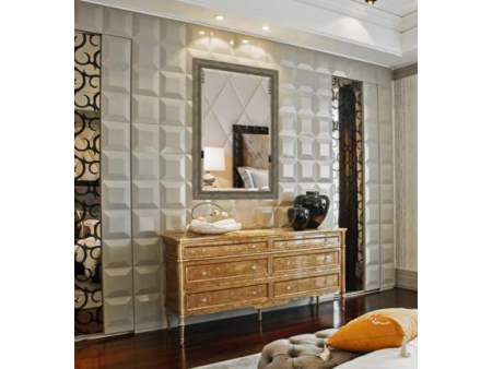 Espejo rectangular con marco de poliestireno para dormitorio