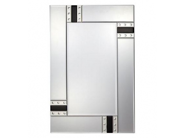 Espejo de pared rectangular con marco MDF