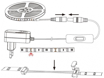 Cinta de luz LED UV flexible