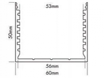 Perfil de aluminio con soporte alineado para bandas de luz LED