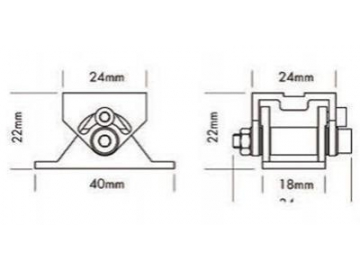 Perfil de aluminio con soporte de montaje para banda de luz LED