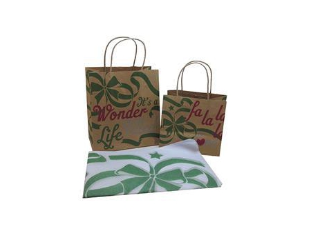 Bolsa de compra de papel kraft, bolsa con impresión personalizada