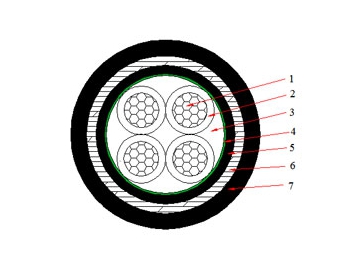 Cable Eléctrico NA2XBY de 0.6/1 kV (AL/XLPE/STA/PVC)