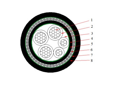 Cables N2XRY de 0.6/1 kV (CU/XLPE/SWA/PVC)