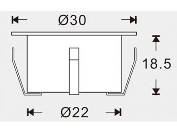 Luz LED de exterior para escaleras y piso deck, de baja potencia SC-B105B