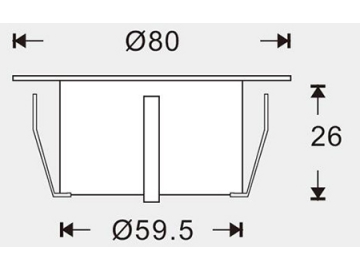 Luz descendente empotrada LED de exterior SC-B107A