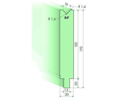 Matrices 84°, H=150mm