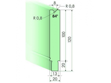 Matrices 84°, H=100mm