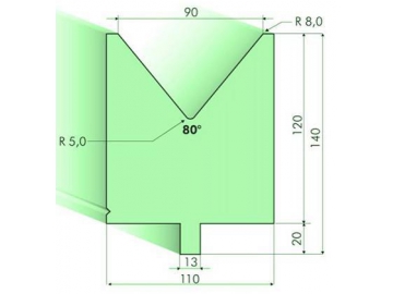 Matrices 80°, H=120mm