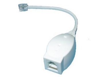 Filtro ADSL, 1 macho RJ11 a 1 hembra RJ11