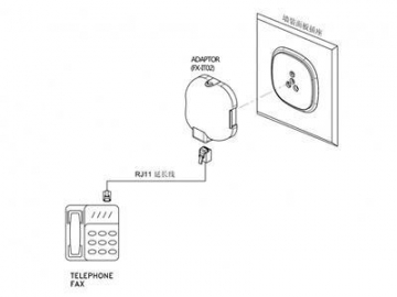 Adaptador telefónico, para Italia