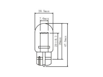 Bombillas de cuña para automóvil W21W T20