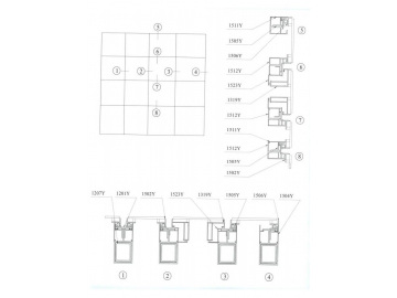 Perfil de aluminio para paño fijo modelo 120