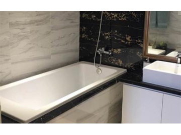 Baldosas de porcelana imitación mármol para un apartamento de alta gama en Camboya