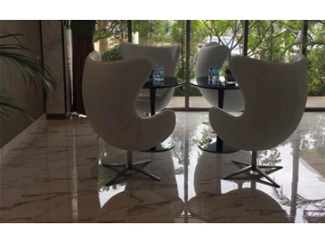 Baldosas de porcelana imitación mármol para un apartamento de alta gama en Camboya