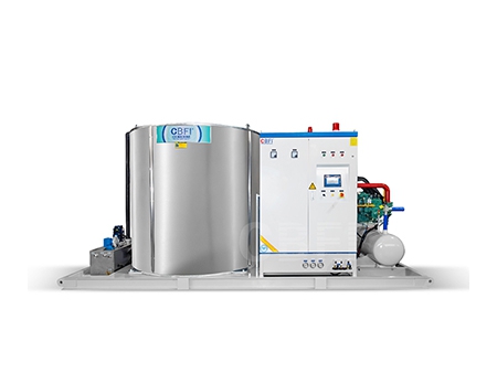 Máquina industrial de hielo es escamas