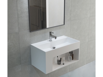 Lavabo suspendido PS-9008 (de piedra artificial)