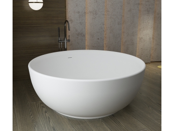 Bañera PS-8815 (bañera redonda de piedra de acrílico)