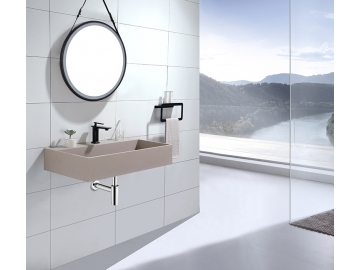 Lavabo suspendido PS-9017 (de cuarzo)